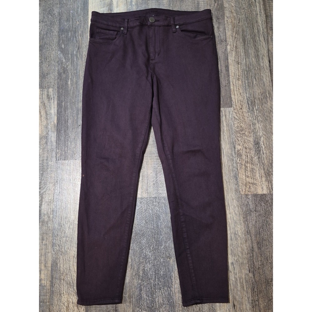 Kut From the Kloth Donna High Rise Ankle Skinny Jean Mauve Plum SIZE 14